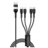 STF Cable USB-C Macho - USB-C/Micro-USB/Lightning Macho, 1.8 Metros