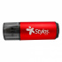 Memoria USB Stylos STMUS72W, 16GB, USB-A 2.0, Negro/Rojo  2