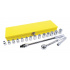Surtek Juego de Dados con Matraca F09S, 1/2", Cromado, 17 Piezas