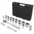 Surtek Juego de Dados y Accesorios con Matraca F5800BM, 1/2", Cromado, 20 Piezas