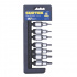 Surtek Juego de Dados F5801T, Punta Torx, 7 Piezas, Plata