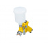 Surtek Pistola de Gravedad para Pintar PPG2, 50PSI, 10mm, 125ml, Blanco/Amarillo