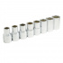 Surtek Juego de Dados S01M, 1/2", 8 Piezas, Plata