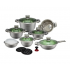 Swiss Zurich Batería de Cocina Bergmayer, Acero Inoxidable, 16 Piezas