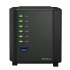 Synology Servidor NAS DiskStation DS419slim de 4 Bahías, Marvell Armada 385 1.33GHz, 0.5GB DDR3L, USB 3.0, Negro ― no incluye Discos  1