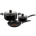 T-Fal Batería de Cocina A741S585, Aluminio, Antiadherente, 5 piezas