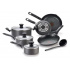 T-Fal Juego de Batería Initiative, Aluminio, Antiadherente, 10 Piezas, Negro  2