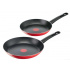 T-Fal Juego de Sartenes Simply Cook, 2 Piezas, Antiadherente, Aluminio, Rojo  1