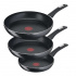 ﻿T-Fal Juego de Sartenes Hard Titanum Plus, 20/24/30cm Antiadherente, 3 Piezas, Negro  1