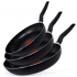 T-Fal Juego de Sartenes J8800, 3 Piezas, Antiadherente, Aluminio, Negro - Imagen adicional 2