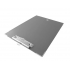 Techmakro Tabla de Cartón/PVC con Agarrapapeles, Tamaño A4, Gris,4 Piezas