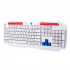 Kit de Teclado y Mouse TechZone NS-GC02, Alámbrico, USB, Blanco/Rojo (Inglés)  3