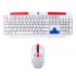 Kit de Teclado y Mouse TechZone NS-GC02, Alámbrico, USB, Blanco/Rojo (Inglés)  1