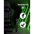 TechZone Silla Gamer Elite Xbox RGB, hasta 120Kg, Negro/Verde  7