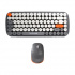 Kit de Teclado y Mouse TechZone TZ20COMB01-INA, Inalámbrico, USB, Gris/Naranja/Blanco (Inglés)