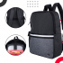 Techzone Mochila de Nylon/Poliéster TZ21LBP01-A para Laptop 15.6”, Negro/Gris  6