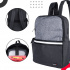 Techzone Mochila de Nylon/Poliéster TZ21LBP01-B para Laptop 15.6”, Negro/Gris  4