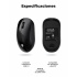 Mouse TechZone Armor Recargable, Inalámbrico, Óptico, 1.200DPI, RF Inalámbrico, Negro  3