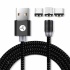 TechZone Cable de Carga USB A Macho - Micro USB/USB C/Lightning Macho, 1 Metro, Negro, para iPhone/iPad/Smartphone  1