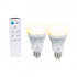 Tecnolite Kit Foco Regulable LED Inteligente Wave I, WiFi, Luz Blanca Dinámica, Base E27, 11.5W, 810 Lúmenes, Blanco - 2 Piezas  2