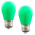 Tecnolite Kit Foco LED Miniatura, Luz Verde, Base E27, 1W, 50 Lúmenes, Blanco - 2 Piezas  1