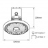 Tecnolite Lámpara LED para Techo 200UFOLED01MV65N, Interior, Luz de Día, 200W, 26000 Lúmenes, para Comercial/Industrial - Imagen adicional 7