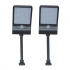 Tecnolite Kit Lámpara LED Solar para Pared con Sensor de Movimiento, Luz de Día, 4.5W, 250 Lúmenes, Negro, para Casa - 2 Piezas  1