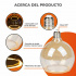Tecnolite Foco Regulable LED Globo, Luz Ámbar, Base E27, 6W, 380 Lúmenes, Transparente, Ahorro de 85% vs Foco Tradicional de 40W  6