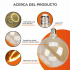 Tecnolite Foco LED Globo, Luz Ámbar, Base E27, 6W, 350 Lúmenes, Transparente, Ahorro de 85% vs Foco Tradicional de 40W  6