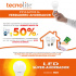 Tecnolite Kit Foco LED A19, 5W, Luz Cálida, Base E27, 5W, 450 Lúmenes, Blanco - 6 Piezas, Ahorro de 87.5% vs Foco Tradicional 40W  2
