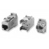 TE Connectivity Jack Keystone Cat6a, Blindado, RJ-45, Gris  1