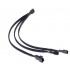 Tetragex Cable de Poder 4 x 4-pin PWM Macho - 4-pin PWM Hembra, 26cm, Negro  1