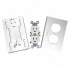 Thorsman Tomacorriente 8191-10200, 2 Enchufes, Aluminio/Blanco  1