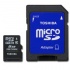 Memoria Flash Toshiba, 8GB microSDHC Clase 4, con Adaptador  1