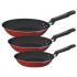 Tramontina Juego de Sartenes Loreto, 3 Piezas, Antiadherente, Aluminio, Rojo  1
