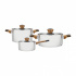 Tramontina Batería de Cocina Brava Baquelite, 3 Piezas, Acero Inoxidable