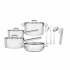 Tramontina Batería de Cocina Allegra, Acero Inoxidable, 8 Piezas, Plata