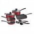 Tramontina Batería de Cocina PrimaOne, Aluminio, Antiadherente, 10 Piezas