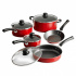 Tramontina Batería de Cocina Simple Cooking, Aluminio, Antiadherente, 9 Piezas, Rojo  1