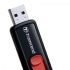 Memoria USB Transcend Jetflash F500, 4GB, USB 2.0, Negro/Rojo - Imagen adicional 1