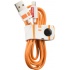 Tribe Cable de Carga BB-8 Lightning Macho - USB A Macho, 1.2 Metros, Naranja/Blanco, para iPod/iPad/iPhone  4
