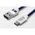 Tribe Cable USB A Macho - Micro USB B Macho, 1.2 Metros, Azul/Blanco  2