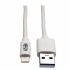 Tripp Lite by Eaton Cable de Carga Certificado MFi USB A Macho - Lightning Macho, 3.05 Metros, Blanco, para iPod/iPhone/iPad  3