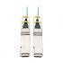 Tripp Lite by Eaton Cable QSFP28 Macho - QSFP28 Macho, 1 Metro, Aqua  1