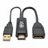 Tripp Lite Adaptador HDMI Macho - DisplayPort/USB A Hembra, 15cm, Negro  1