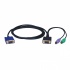 Tripp Lite Cable Switch KVM P750-010, VGA (D-Sub) - (x2) MiniDIN6 M, 3 Metros  1