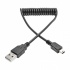 Tripp Lite Cable en Espiral USB A Macho - Mini-USB B Macho, 1.83 Metros, Negro  1