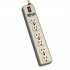 Tripp Lite by Eaton Barra Multicontactos 6SPDX, 6 Contactos, 15A, 120V, 1.8 Metros, Beige