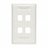 Tripp Lite by Eaton Placa de Pared, 4 Puertos RJ-45, Blanco  1