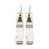 Tripp Lite by Eaton Cable QSFP28 Macho - QSFP28 Macho, 5 Metros, Aqua